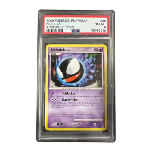 Nebulak Lv.16 PSA 8 NM-MT Pokémon Slab Platinum Arceus Deutsch